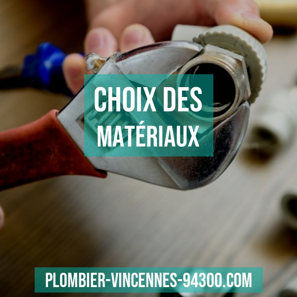 nos choix de matériaux de plomberie