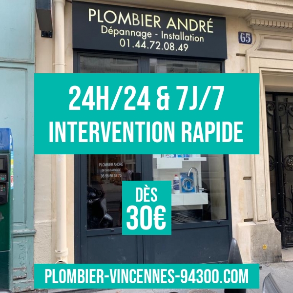 plombier de Vincennes dès 30€